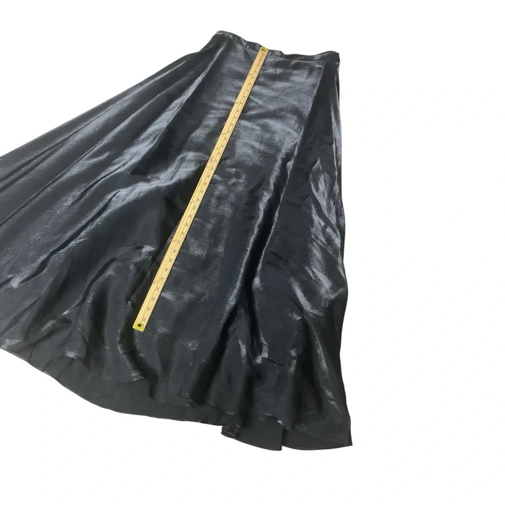 JS Collections Black Two Piece Evening Set Zip Top & Maxi Skirt Size 12 - Picture 10 of 13